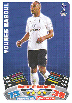Younes Kaboul Tottenham Hotspur 2011/12 Topps Match Attax #293